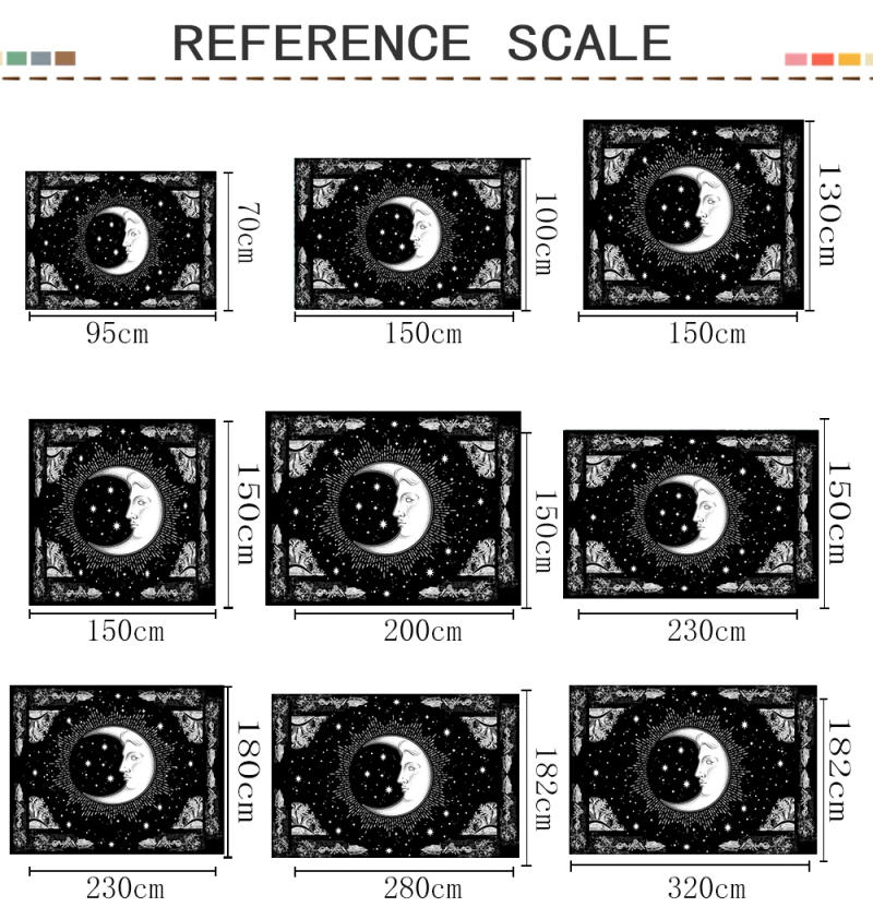 Description Picture 4 of itemTarot Card Tapestry Wall Hanging Astrology Divination Bedspread Beach Mat