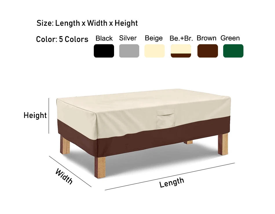 Description Picture 3 of item420D HEAVY DUTY Outdoor Garden Furniture Cover for Sofa Table Chair Patio Waterproof Wind-Proof Anti-UV Against Rain Snow