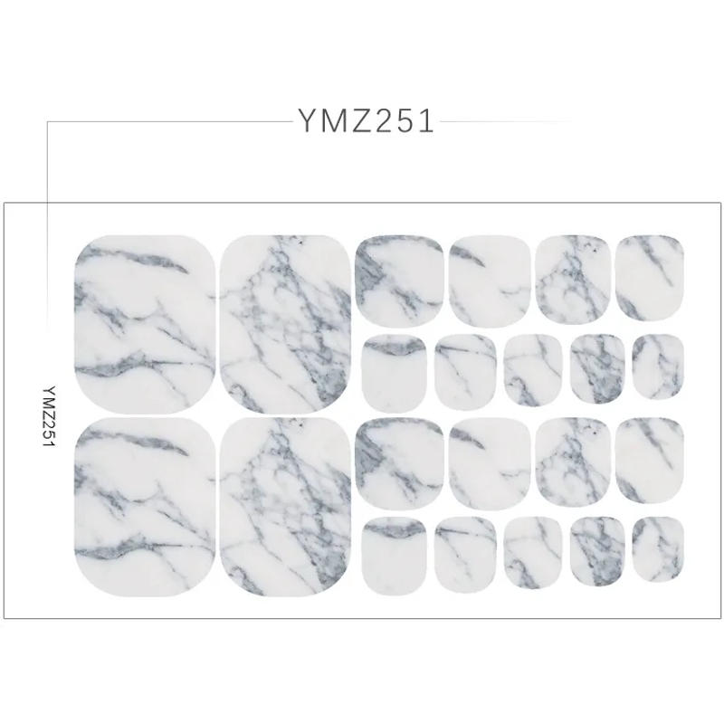 Description Picture 3 of itemBaking Free 22tips/sheet Retro Hot Marbled Starry Sky Toe Nail Stickers Lace Stickers Adhesive Foil Stickers Manicure Decals