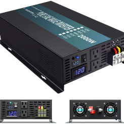 2000W Pure Sine Wave Power Inverter 12V 220V Generator Inverter Solar Panel Off Grid DC to AC Converter 24V/48V to 110/120V/240V