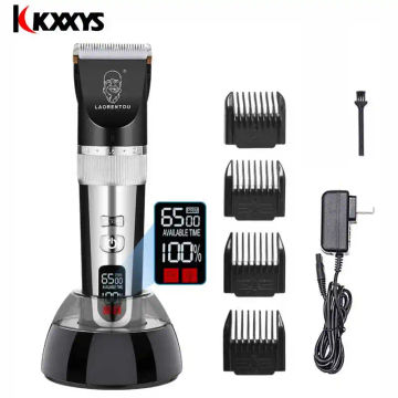 Electric Hair Clipper Cordless Barber Full Set For Man Trimmer Titanium Ceramic Blade Salon LCD Display  Salon Cutting