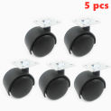 5PCS Office Chair Caster Wheels 3 Inch Swivel Rubber Caster Wheels Replacement Soft Safe Rollers Furniture Hardware