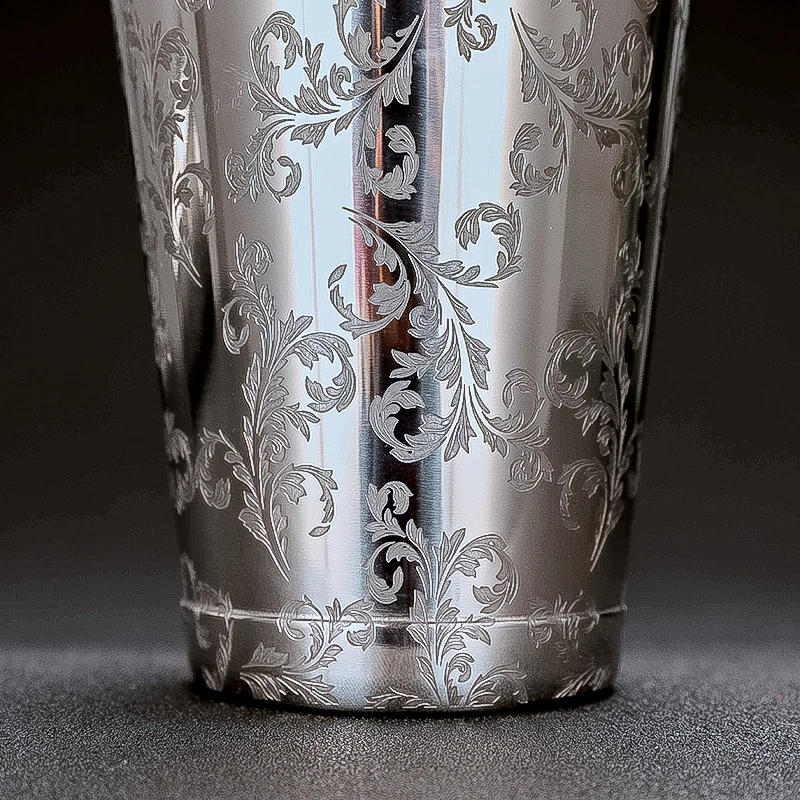 Description Picture 5 of item550ml/850ml Engraving Stainless Steel Cocktail Boston Bar Shaker Bar Tools