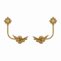 1 PC Artistic Drapery Holdback Wing Brass Curtain Hooks Vintage Metal Wall Hook European Style Curtains Accessoires