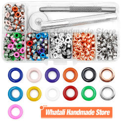 540pcs Metal Eyelets Grommets With Installer Punch Tool Set Kits For Leathercrafts Clothing Shoes Caps Belt With Storage Box