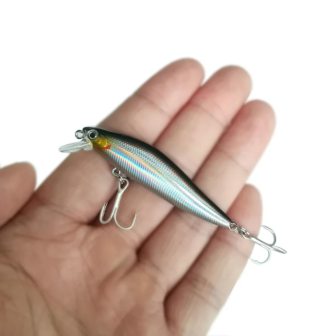 Description Picture 3 of itemOUTKIT 1pcs Fishing Lure Minnow 4.3g Sinking Artificial Bait 3D Eyes Plastic Wobblers Tackle Pesca Far-casting Magnet System