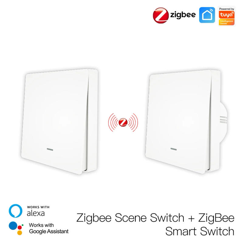 Description Picture 3 of itemMOES Tuya ZigBee Light Switch with Transmitter Kit No Neutral Wire No Capacitor Required works with Alexa Google Home Smart Life
