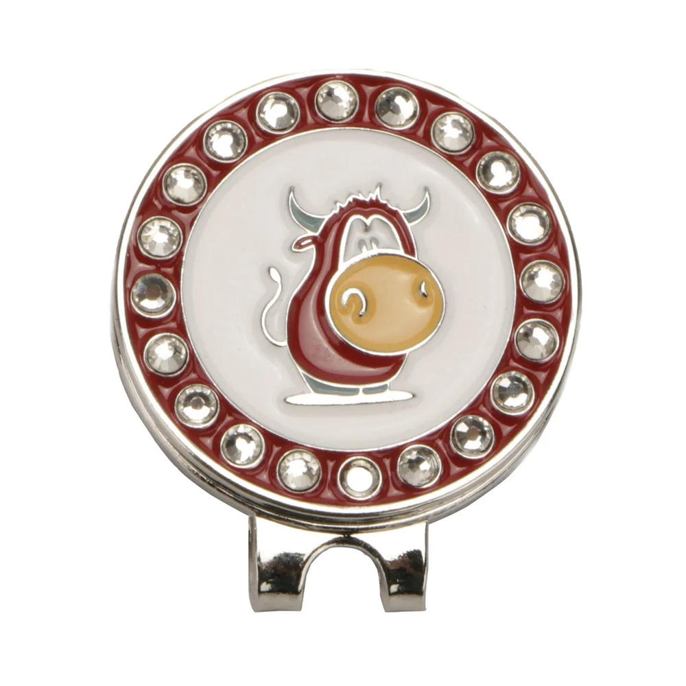 Description Picture 4 of item1Pc Zinc Alloy 25mm Removable Golf Ball Markers Women Men Magnetic Visor Hat Clip Anti-rust Putting Giveaways Golf Training Aids