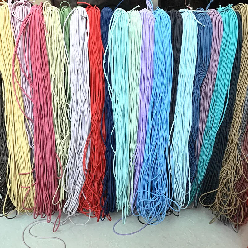 Description Picture 2 of itemNew 5yards 2mm High Elastic Round Elastic Band Rubber Band Elastic Cord for Jewelry Making DIY Clothing Headwear Accessories