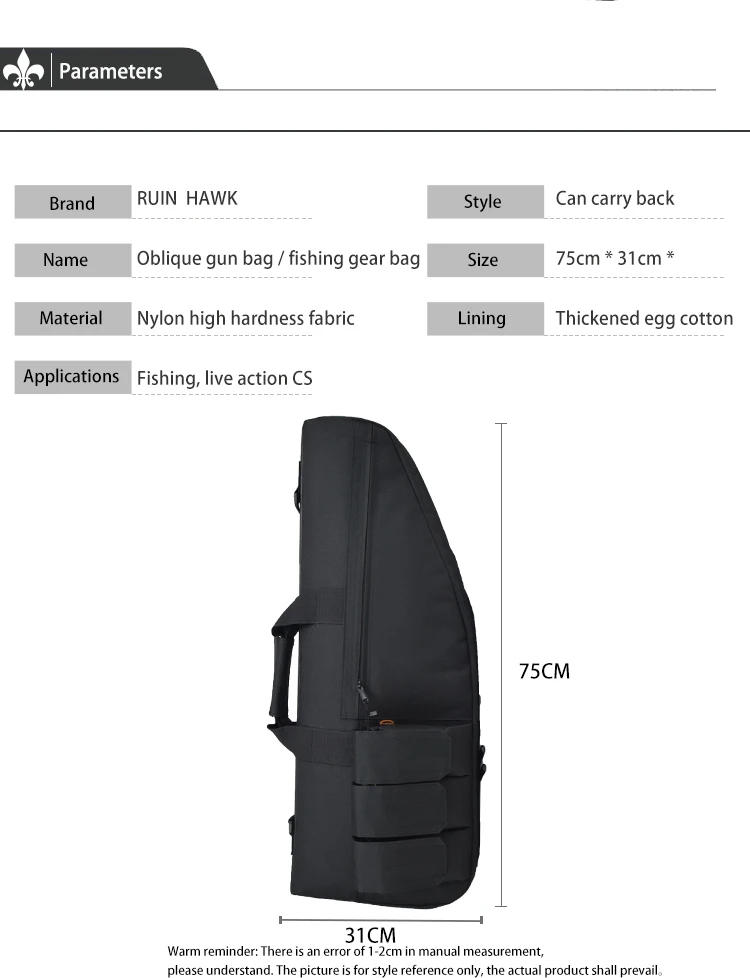 Description Picture 4 of item70cm/98cm/118cm Heavy Duty Rifle Case Gun Carry Shoulder Bag Tactical Gun Bag For Wargame Molle Bag Hunting Accessories