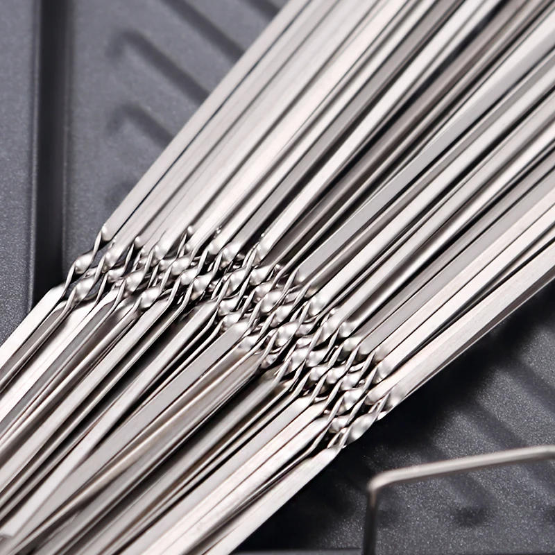 Description Picture 6 of item100pcs/50pcs Reusable Flat Stainless Steel Barbecue Skewers Bbq Needle Stick for Outdoor Camping Picnic Tools Cooking Tools