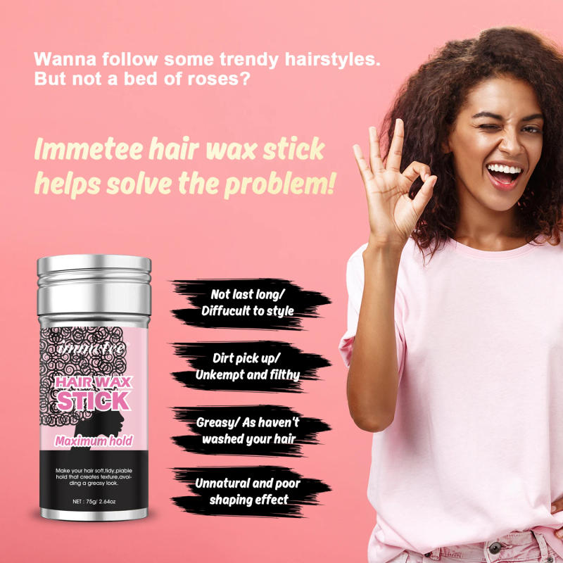 Description Picture 3 of itemHair Finishing Wax Stick Broken Hair Styling Refreshing Hair Fast Works Long Lasting Not Greasy Hair Shaping Wax Edge Control