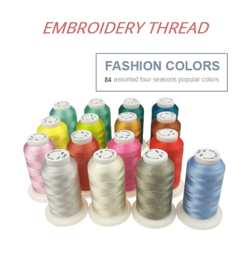 Description Picture 2 of itemSanbest Polyester Embroidery Thread High Strength 120D/2 1000m For Brother Singer Janome Babylock Embroidery Machine