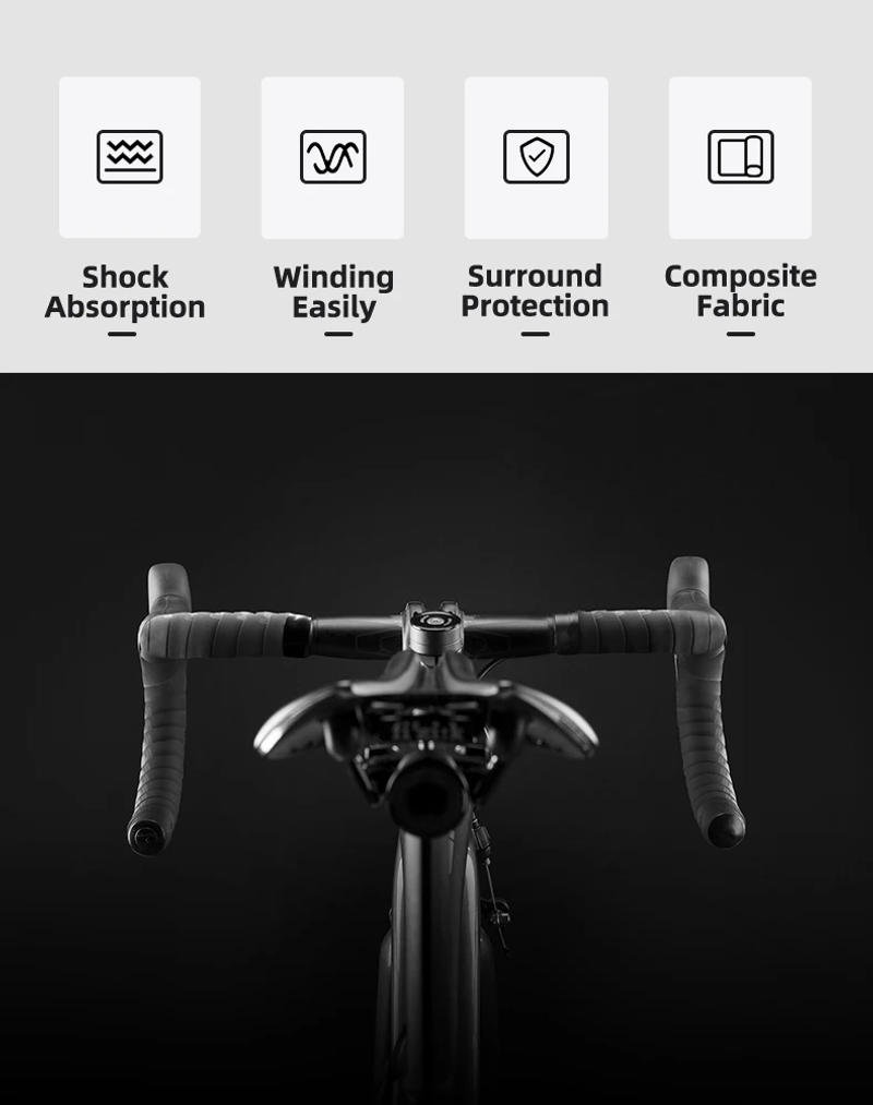Description Picture 4 of itemROCKBROS Bicycle Handlebar Tape Non-Slip Shock Absorbing Belt Ultralight Wear-Resistant Cycling Strap MTB Road Bike Accessories