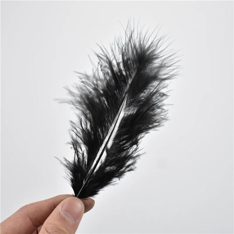 Description Picture 4 of item100Pcs/Lot 10-15cm Natural Turkey Marabou Feathers for Crafts Handicraft Jewelry Creation Accessories Wedding Party Decoration