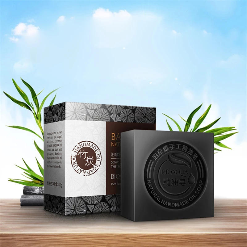 Description Picture 2 of itemBioaqua Essential Oil Soaps with Honey,Rose,Jasmine,Aloe,Matcha,Blueberry,Lavender, Bamboo Charcoal,Black Bamboo Soaps