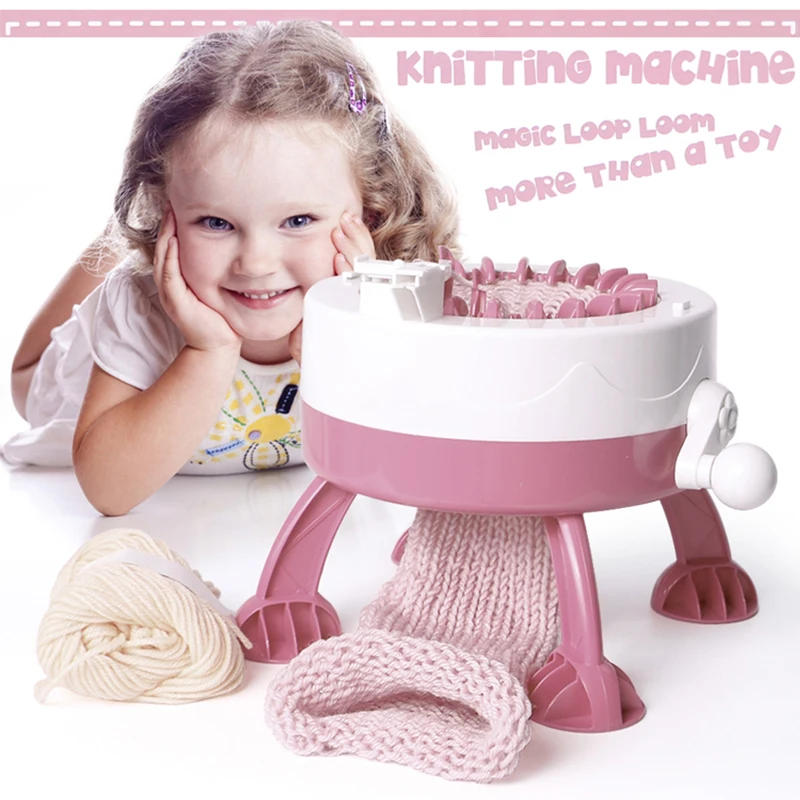 Description Picture 4 of item22 Needles Creative DIY Knitting Machine Magic Loop Weaving Loom Weaving Scarf Sweater Hat Socks EducationalToy for Adults Kids