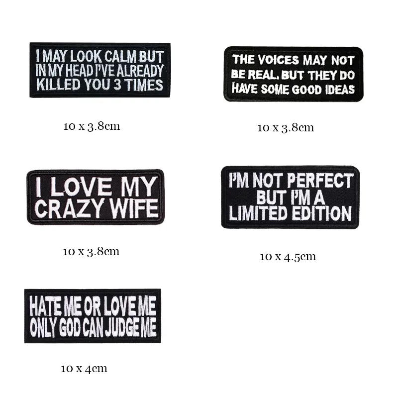 Description Picture 4 of itemWholesale Zipper Star Heart Letter Slogan Word Embroidery Patches for Clothing Iron on Clothes Jeans Appliques Stripes Stickers