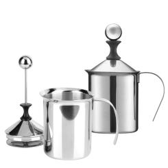 400ML Manual Milk Frother Stainless Steel Cappuccino Milk Creamer Milk Foam Mesh Coffee Foamer Creamer Kitchen Applicanc