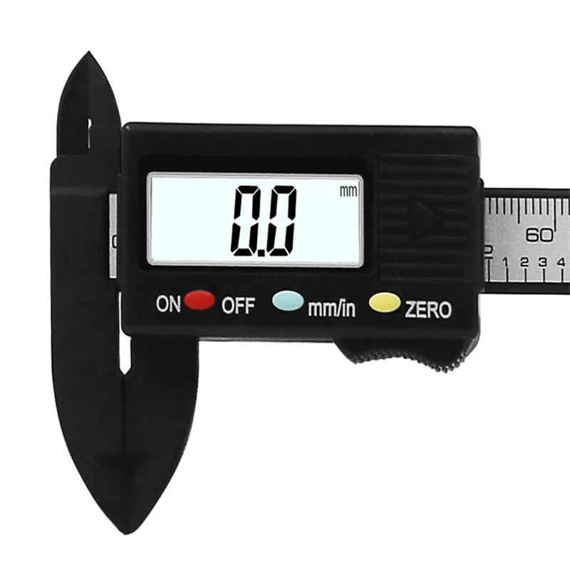 Description Picture 3 of item100mm Electronic Digital Caliper Carbon Fiber Dial Vernier Caliper Gauge Micrometer Measuring Tool Digital Ruler Caliber Vernier