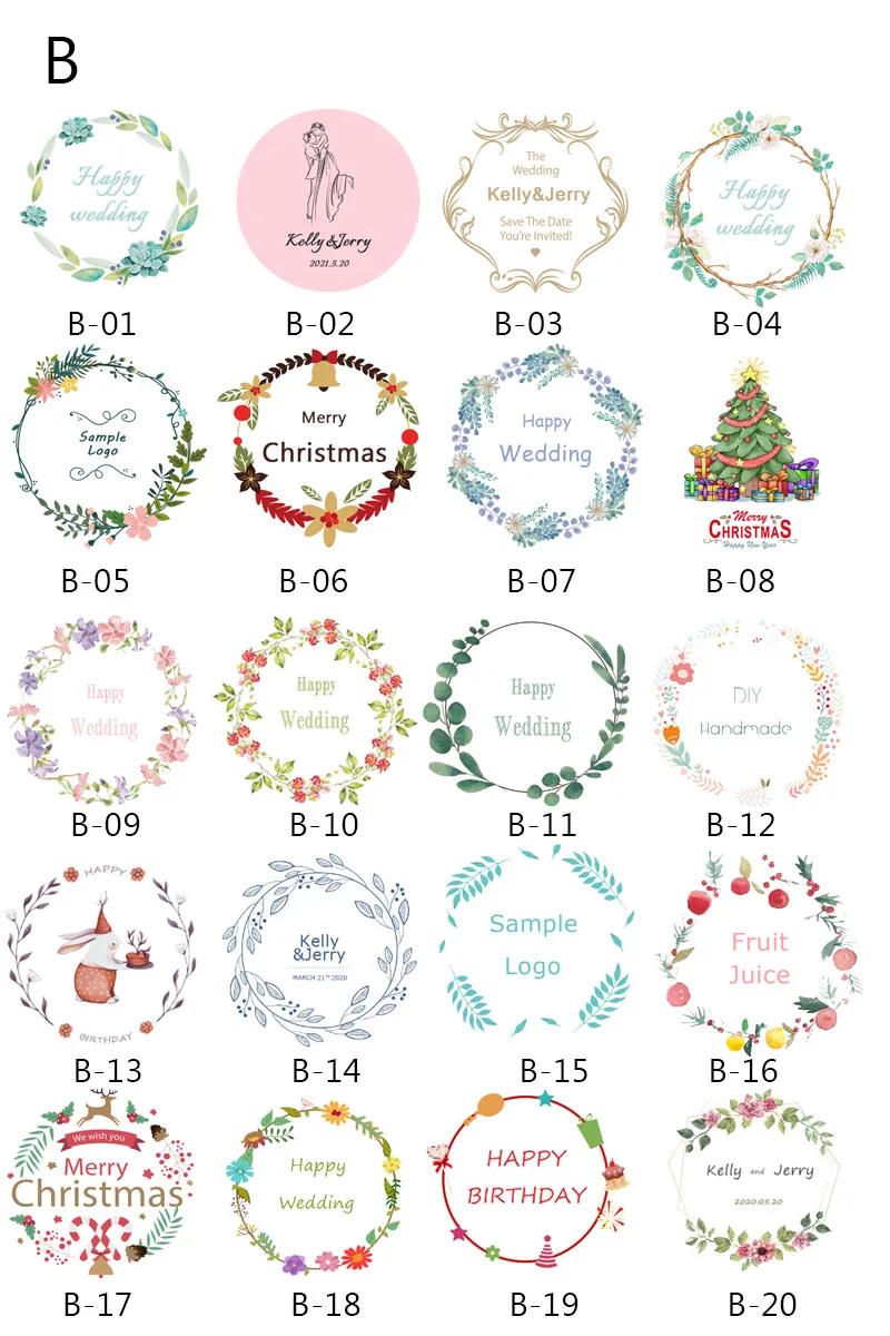 Description Picture 4 of item100pcs Customed Sealing Stickers Label Adhesive Food Packaging Wedding Invitation for Paper Bag Envelope Takeaway Box QR Code