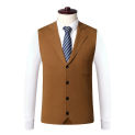 New Design Men's Blazer Vest Autumn & Winter Waistcoat Jacket Male Office Sleeveless Sweater Coat Solid Color Knit Cardigan