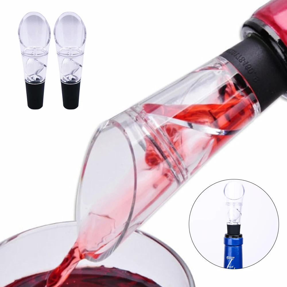 Description Picture 3 of itemQuick Decanter White Red Wine Bottle Drop Stop Top Stopper Dumping Funnel Aerator Pourer Premium Aerating Decanter Spout