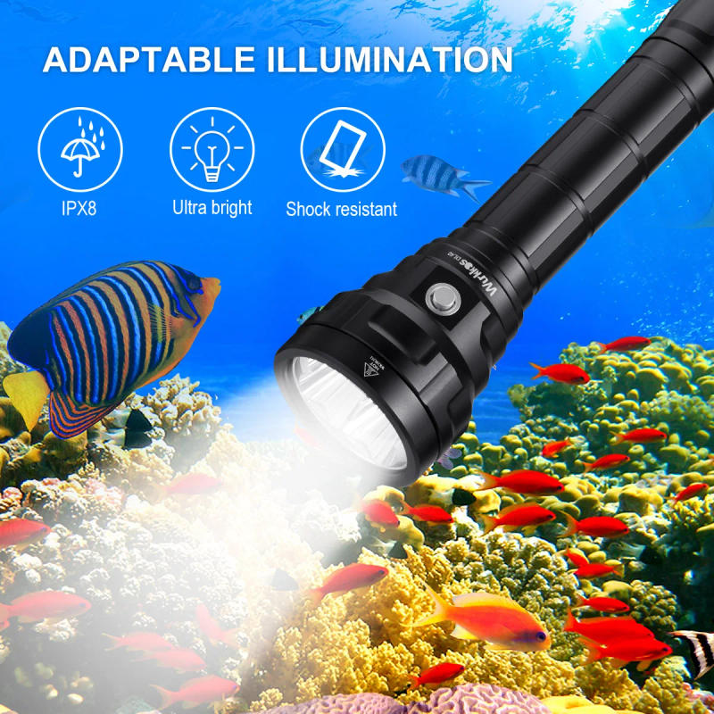 Description Picture 6 of itemWurkkos DL40 Diving Flashlight Bright 5000lm Dive light with 4*LH351D 90CRI 26650 IPX-8 Waterproof Underwater Torch Light 5000K