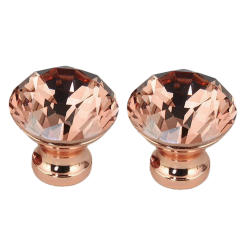 Rose Gold DIY Unique Color Pull Handle Crystal Cabinet Drawer Door Knob 30mm