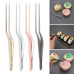 1PC 14-20cm Stainless Steel Tweezer Extra-Long BBQ Clip Barbecue Tongs Serving Presentation Seafood Tool Kitchen Chef Supplies