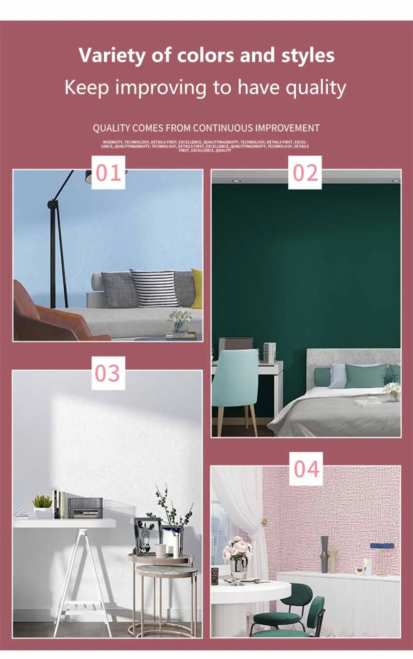 Description Picture 6 of item0.5x2.8m 3D Wall Linen New Design Self-adhesive Living Room Bedroom Waterproof Wallpaper Children's Room Decorative Wall