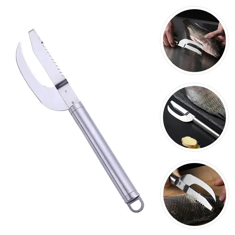 Description Picture 6 of item2in1 Fish Skin Brush Fast Remove Fish Scale Scraper Planer Tool Fish Scaler Fishing Knife Cleaning Tools Kitchen Accessories