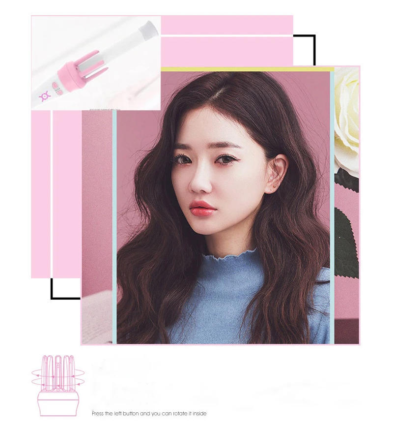 Description Picture 2 of item2way rotating curling iron, Automatic Ceramic Hair Curler, best hot tools curling iron, magic hair iron,hair curling wand