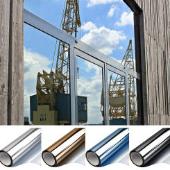 Window Privacy Film One Way Daytime Mirror Tint UV Heat Control Vinyl Stickers Sun Block Glass Paper Door Covering Reflective