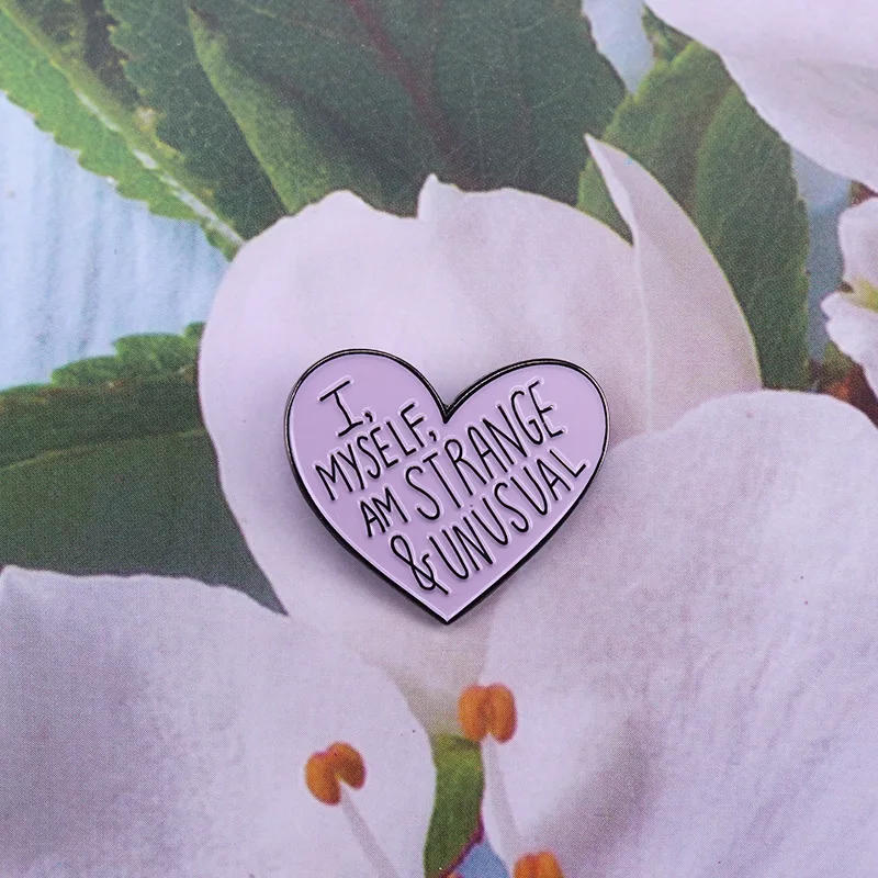 Description Picture 2 of itemI Myself am Strange & Unusual Enamel Pins Horror Gothic Underworld Arch Mage Heart Brooch Metal Badge Backpack Accessories