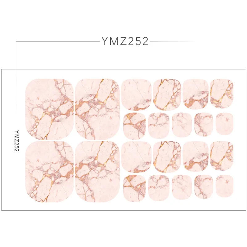 Description Picture 4 of itemBaking Free 22tips/sheet Retro Hot Marbled Starry Sky Toe Nail Stickers Lace Stickers Adhesive Foil Stickers Manicure Decals