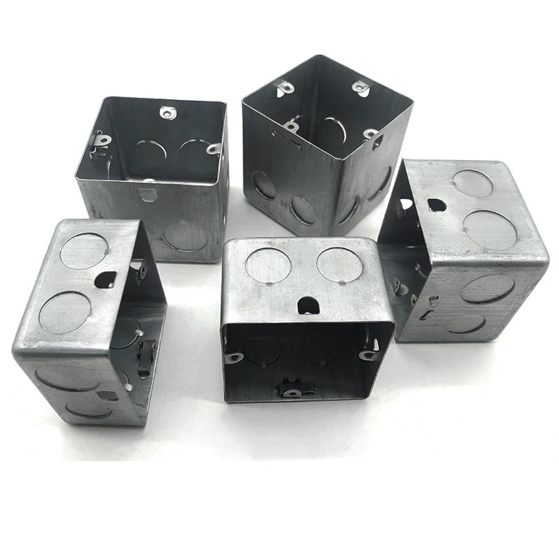 Description Picture 3 of item86 Type Metal Concealed Mounting Project Box Wall Switch Wiring Galvanized Junction Boxes Heightening and Thickening