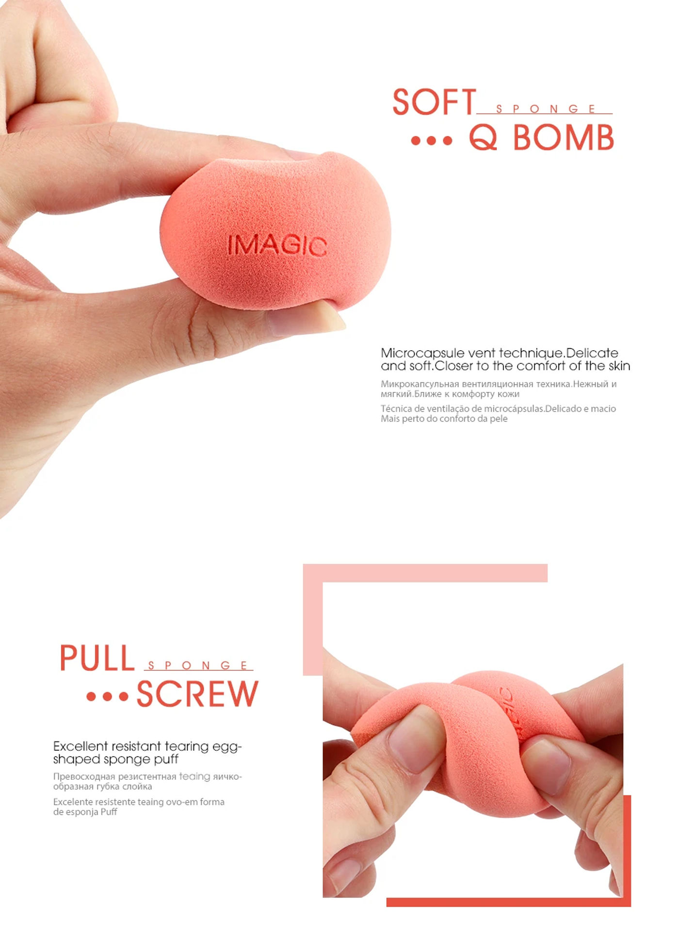 Description Picture 4 of itemIMAGIC Beauty Sponge Face Wash Puff Gourd Water Drop Wet And Dry Makeup Tool