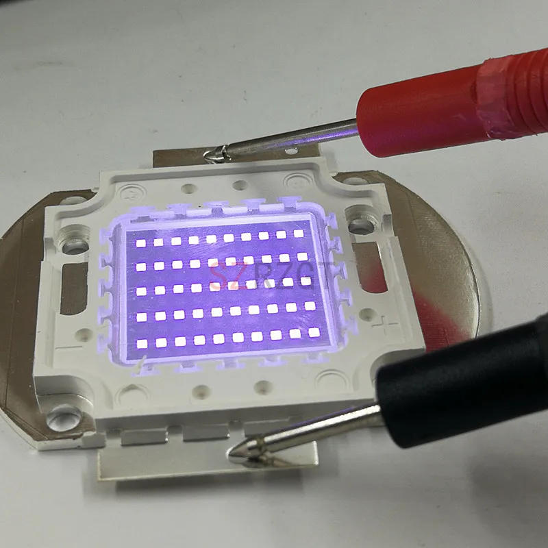 Description Picture 5 of item10W 20W 30W 50W 100W High Power Light UV Purple LED 395nm  Ultraviolet Bulbs Lamp Chips