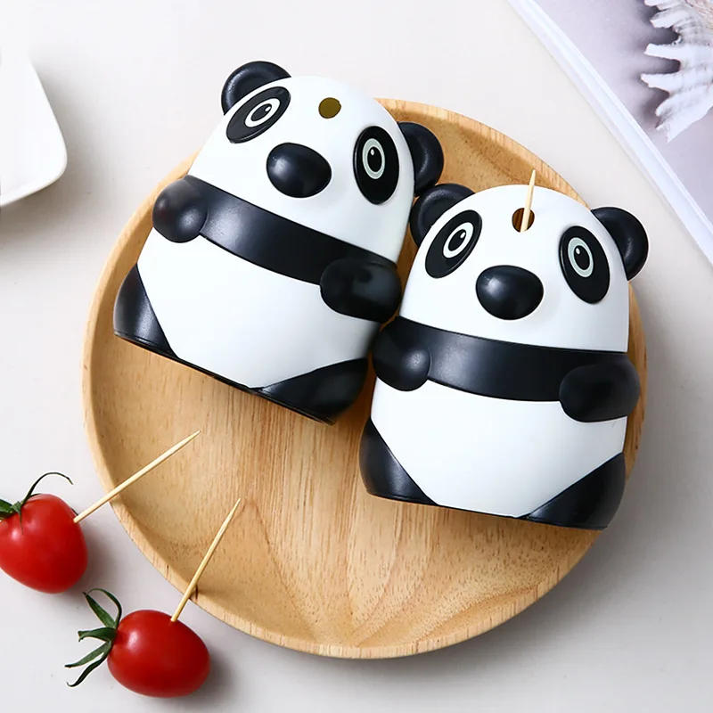 Description Picture 4 of item1PC Toothpick Holder Cartoon Panda Toothpick Box Living Room Decor Toothpick Dispenser Decoration