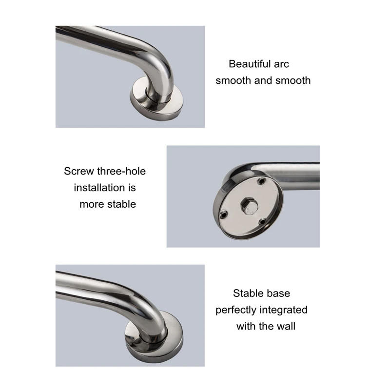 Description Picture 5 of itemBathroom Safety Handle Sturdy 304 Stainless Steel Shower Grab Bar Toilet Bathtub Stairway Handrail Anti-Slip Grip Disabled