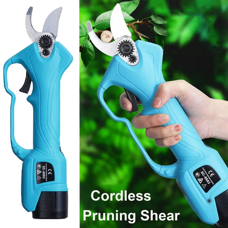 Description Picture 2 of item16.8V Cordless Pruner Electric Tree Branches Rechargeable Pruning Shear Efficient Electric Scissors Battery Powered Garden Tools