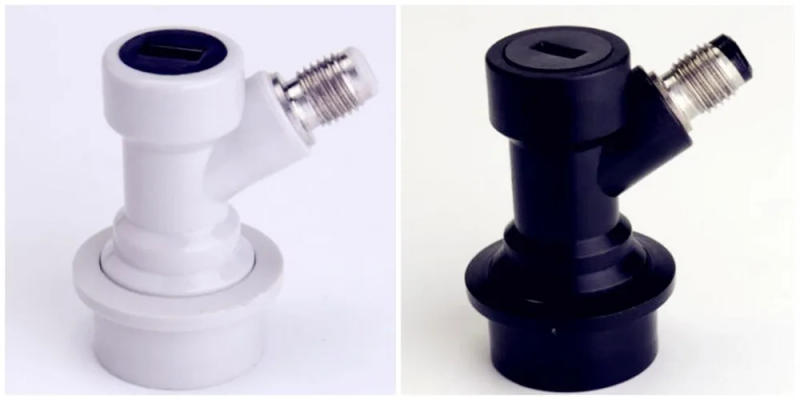 Description Picture 2 of item2pcs Homebrew Ball Lock Keg Disconnect Liquid Gas Barbed Fast Connectors with 1/4"Barb, Quick Disconnect Homebrew Coupler Parts