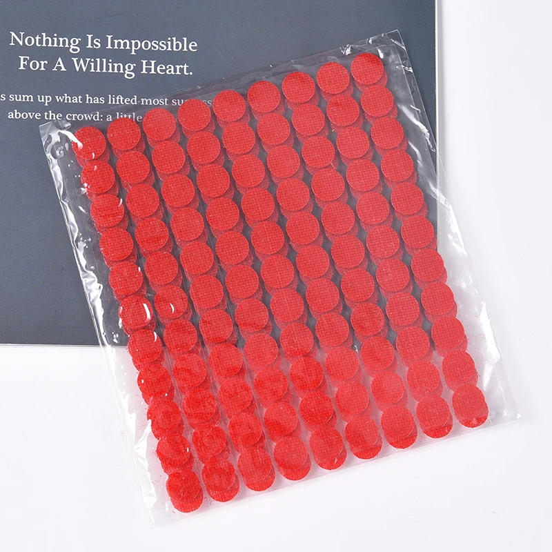 Description Picture 4 of item10mm 15mm Multicolor Adhesive Fastener Tape Dots Sticky Hook Magic Tape Double Sided Round Strong Self-Adhesive