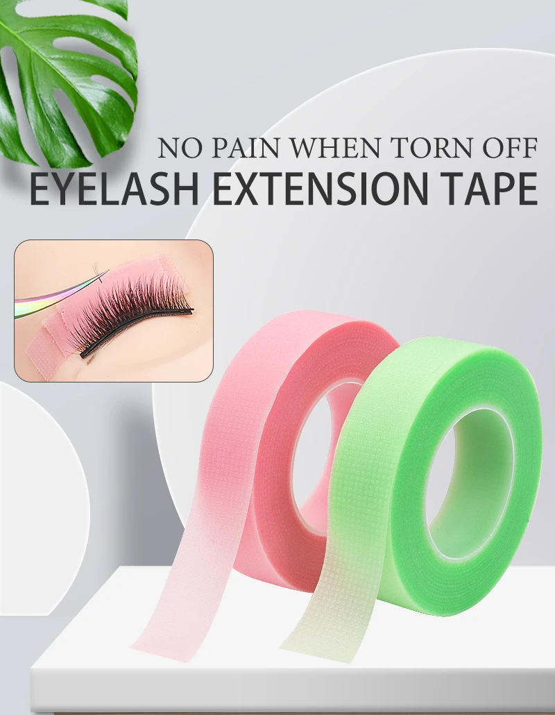 Description Picture 2 of item1 Pc Eyelash Extension Lint Free Eye Pads Pink Green Pe Tape Under Eye Pads Paper for False Eyelash Patch Women Make Up Tools