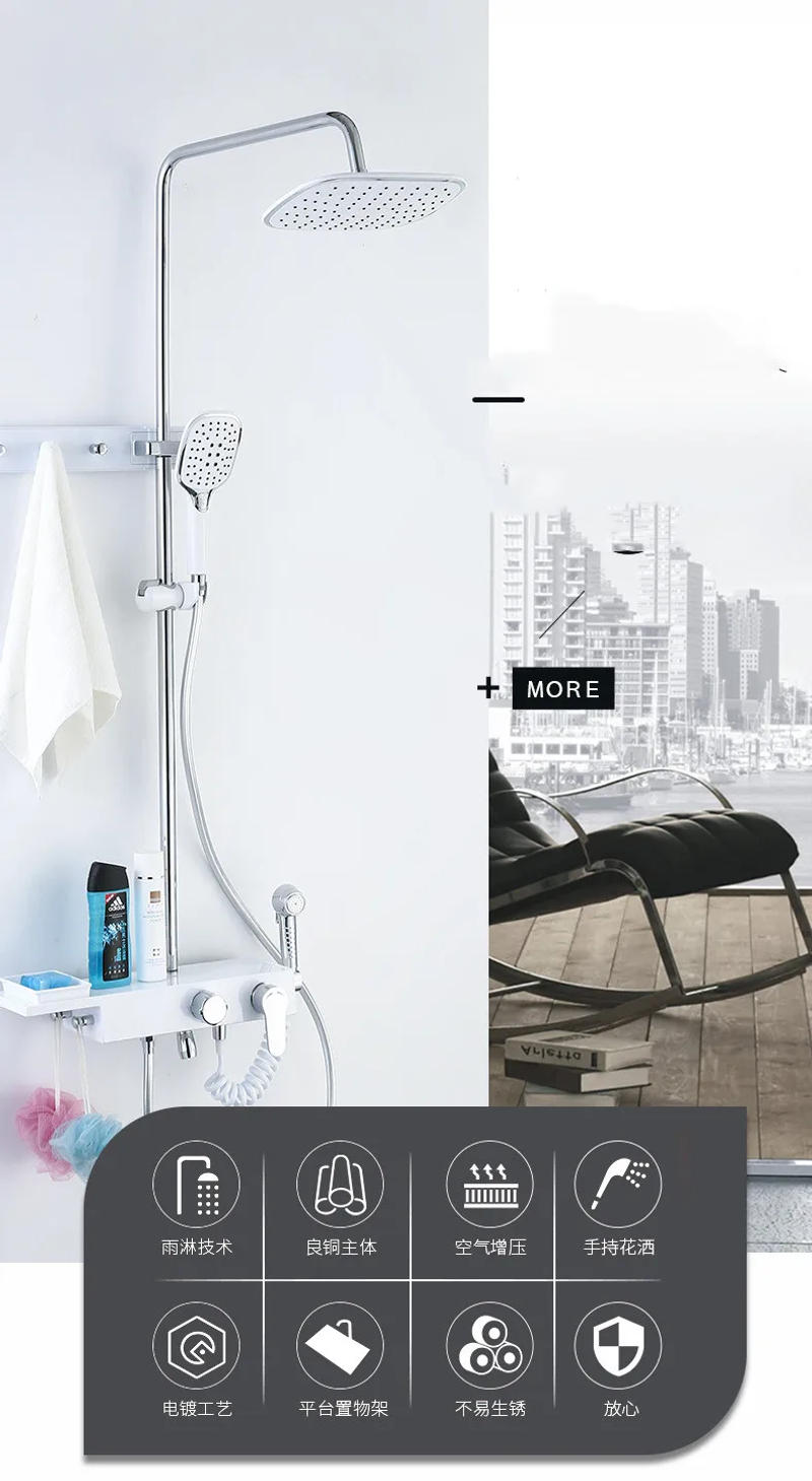 Description Picture 2 of itemShower Faucets Bath Tub Mixer Bathroom Set Waterfall Faucet Bath Shower System