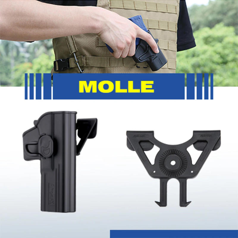 Description Picture 4 of itemAmomax Tactical Hard Shell MOLLE Attachment Compatible with All Amomax Holsters Magazine Pouches
