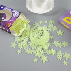225pcs/1pcs Bag 17cm Luminous Star Stickers Bedroom Sofa Fluorescent Painting Toy PVC stickers Glow in the Dark Toys for kids