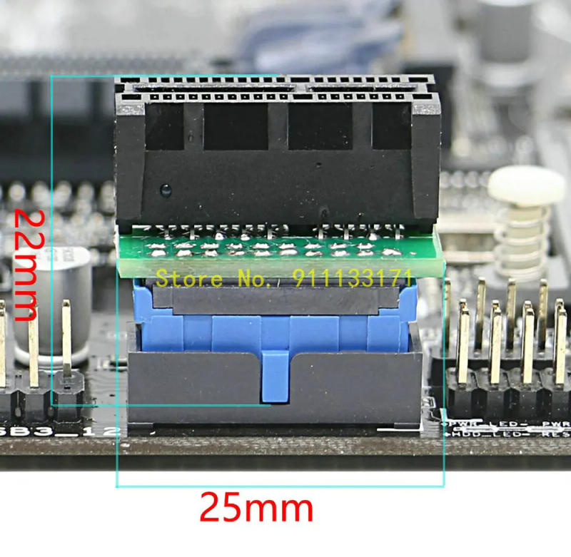 Description Picture 4 of itemFor Lenovo chassis front USB3.0 to ordinary motherboard 19PIN standard USB3 adapter cable