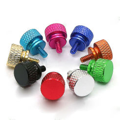 20pcs UNC 6#-32*6 Aluminum Knurled Thumb Screws 3.5mm Coarse Teeth For Chassis And Computer Cabinets All Color